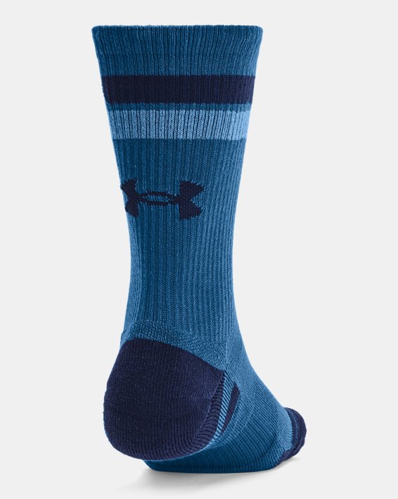 Unisex UA Performance Tech 3-Pack Crew Socks in Blue image number 2